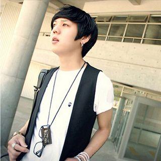 Plain One-button Vest