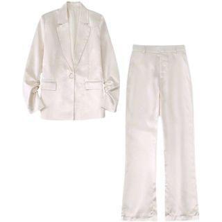 Plain Blazer / Bootcut Pants