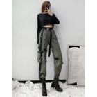 Dolman-sleeved Crop T-shirt Black - One Size