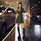 Short-sleeve Double Breasted Cargo Dress