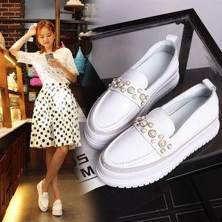 Platform Beaded Loafers