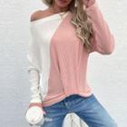 Two Tone Long Sleeve Sweater