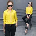 Long-sleeve Blouse / Slim-fit Pants