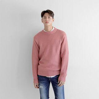 Crew-neck Colored Sweater