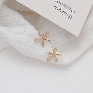 S925 Sterling Silver Floral Ear Stud / Clip-on Earring