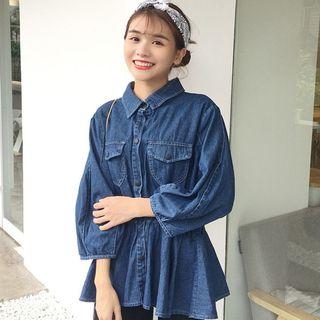 3/4-sleeve Denim Shirt