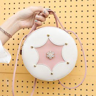 Rhinestone Round Crossbody Bag