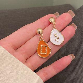 Glaze Asymmetrical Alloy Dangle Earring