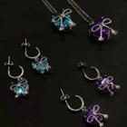 Bow Rhinestone Dangle Earring / Pendant Necklace / Open Ring