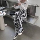 Splash-ink Wide-leg Pants