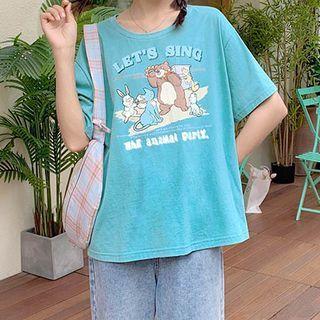Animal Print Short Sleeve Tee