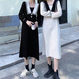 Sailor Neck Knitted Dress