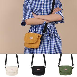 Tagged Canvas Crossbody Bag