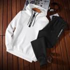 Set: Letter Strap Hoodie + Sweatpants