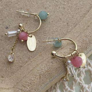 Embellished Earring 0031a - 1 Pair - Stud Earrings - One Size