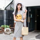 Sleeveless Smile Print T-shirt Dress