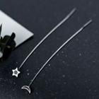 S925 Sterling Silver Star Drop Non Matching Earring