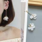 Non-matching Faux Pearl Flower Earring/ Clip-on Earring