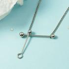 Bar Pendant Necklace Necklace - Silver - One Size