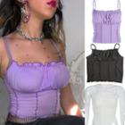 Lettuce-edge Frill Cropped Camisole