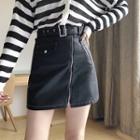 Zip Faux Leather Shorts