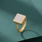 Square Faux Gemstone Sterling Silver Ring