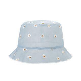 Embroidered Daisy Lace Bucket Hat