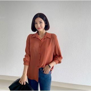 Colored Plain Textured Shirt
