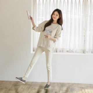 Slit-sleeve Zebra-printed Sweatshirt