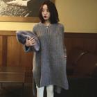 Oversized Chunky Knit Sweater As Shown In Figure - One Size