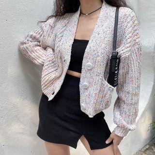 Multicolor Dotted Cardigan
