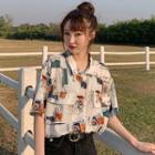 Short-sleeve Printed Pocket Shirt