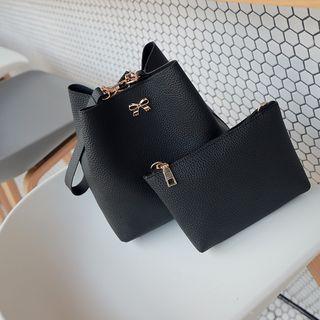 Set : Plain Shoulder Bag + Bucket Bag