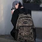 Leopard Zip Backpack Leopard - Light Brown - One Size