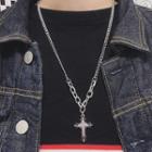 Cross Pendant Alloy Necklace 1 Pc - Silver - One Size