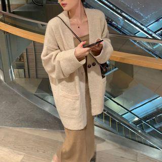 Long-sleeve Cardigan / Midi Sheath Dress / Mini Sheath Dress / Set