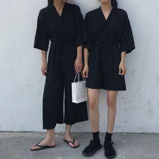 Elbow-sleeve Playsuit / Jumpsuit