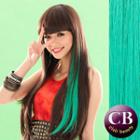 Hair Extension - Long & Straight Green - One Size