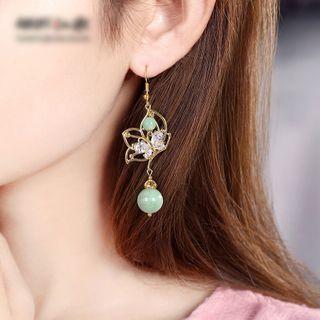 Retro Gemstone Rhinestone Dangle Earring