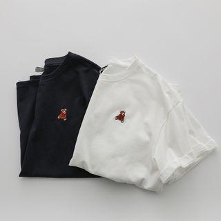 Crewneck Embroider Bear Oversize Top