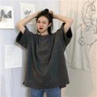 3/4-sleeve Glittering T-shirt