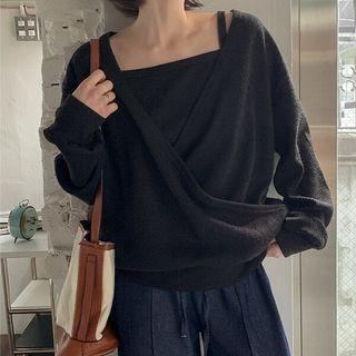 Plus Size Set: Wrap Top + Camisole Top