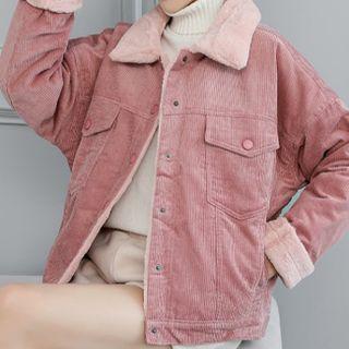 Fluffy-lined Corduroy Jacket