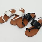 Toe-loop Slingback Flat Sandals