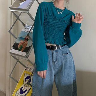 Smocked Sweatshirt