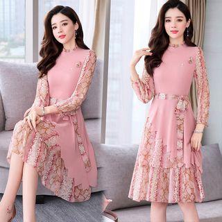 Floral Print Panel Dress