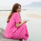 Round-neck Cotton T-shirt Dress