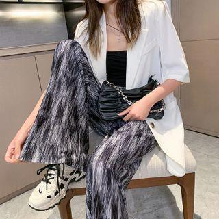 High Waist Tie-dyed Wide Leg Pants