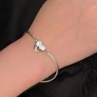 925 Sterling Silver Heart Bracelet 925 Silver - Heart Bracelet - Silver - One Size