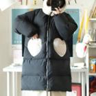 Hooded Padded Coat Black - One Size